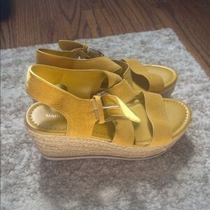 Marc Fisher Yellow Wedges